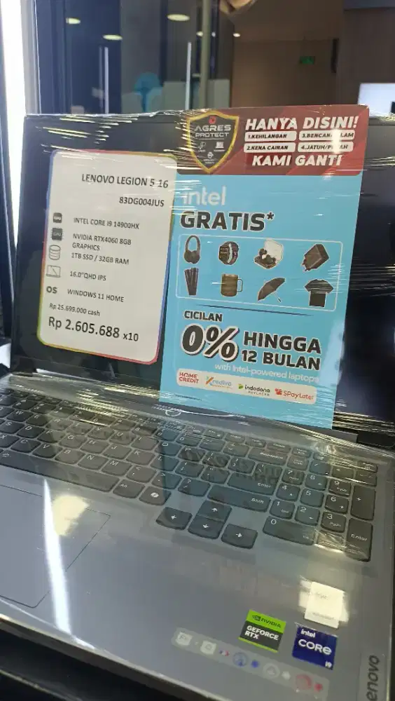 laptop Lenovo Legion 5 16 dengan cicilan 0% home kredit