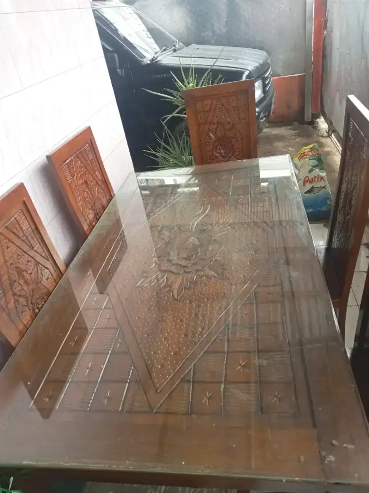 Kursi makan jati 5kursi