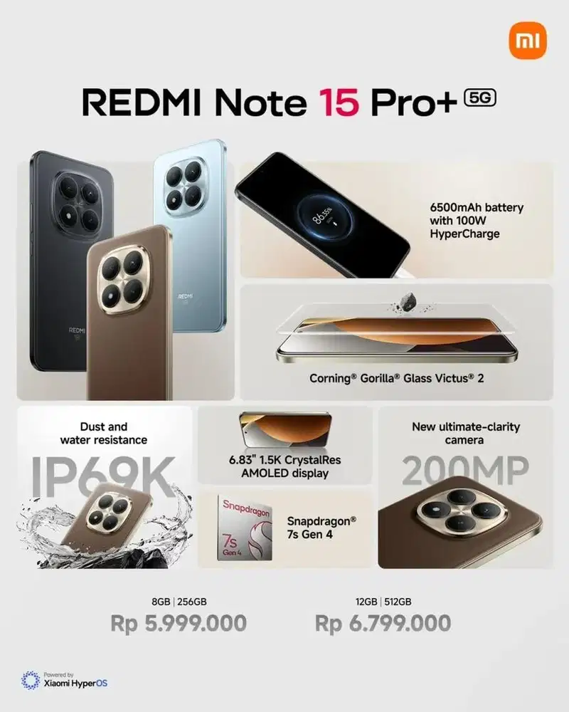 REDMI NOTE 15 Pro+ 5G 8+8GB/256GB