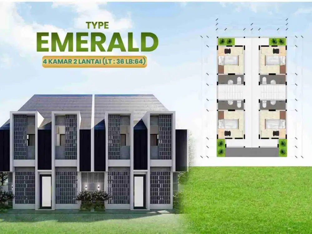 Di JUAL BANGUNAN KOSAN EMERAL ( 4 KT, 4 Km) IPB