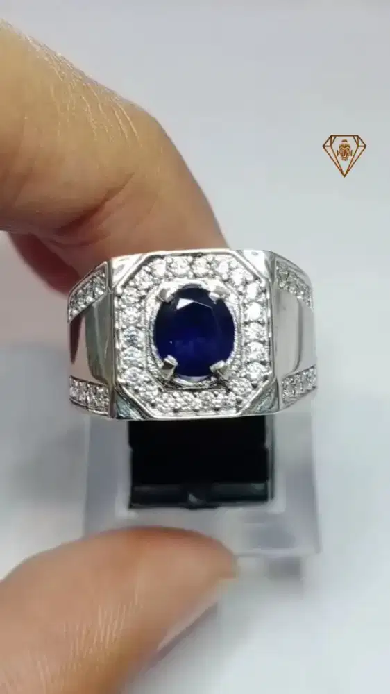 Cincin Permata Blue Sapphire