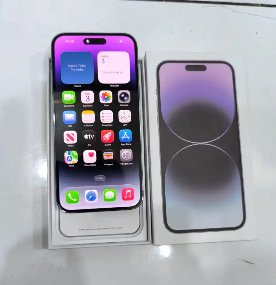 iphone 14 pro max 512gb Ex ibox komplit elegan