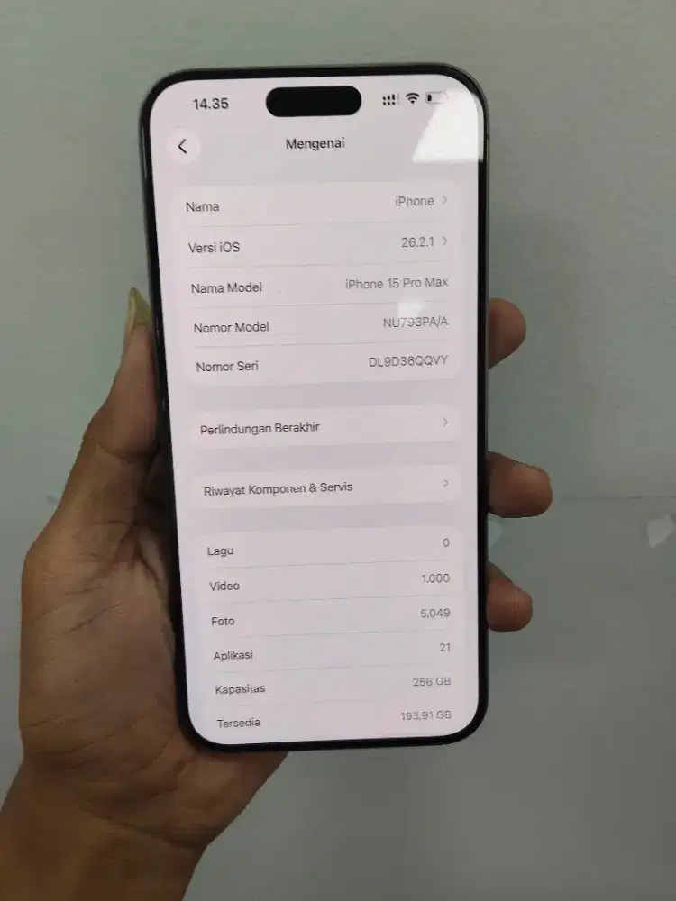 iPhone 15 pro max 256Gb iBox claim garansi