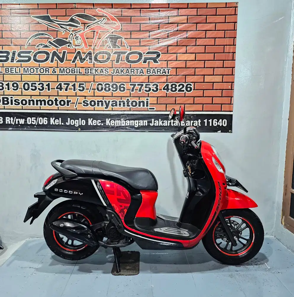 MEWAH! HONDA SCOOPY FI DONAT CBS ISS ALARM 110 TH 2021 MERAH HITAM