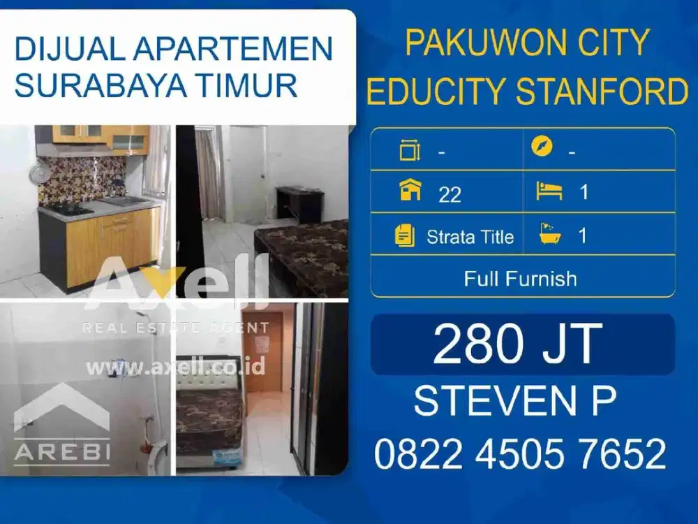 Apartemen Educity Stanford Sewa / Jual