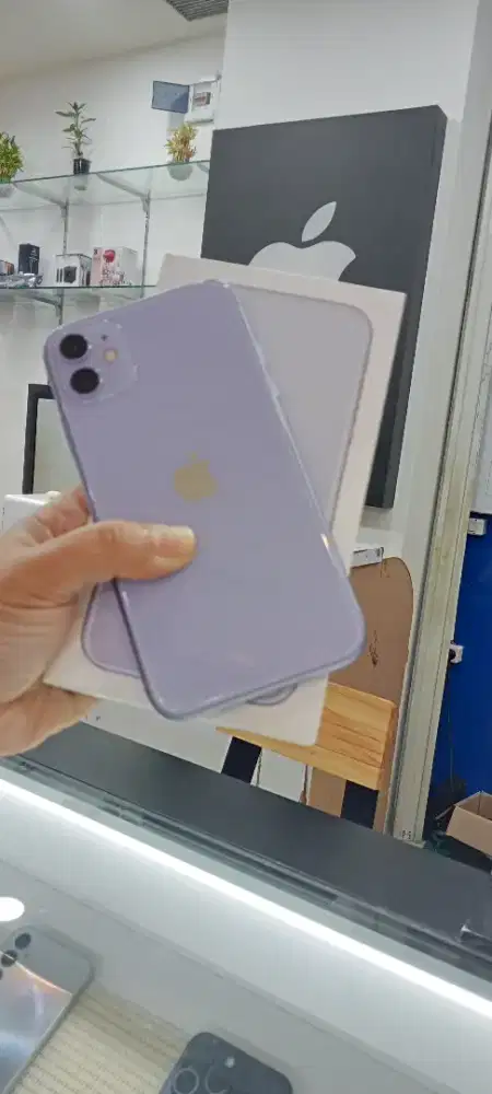 Hp second iphone 11 128gb purple ibox lengkap