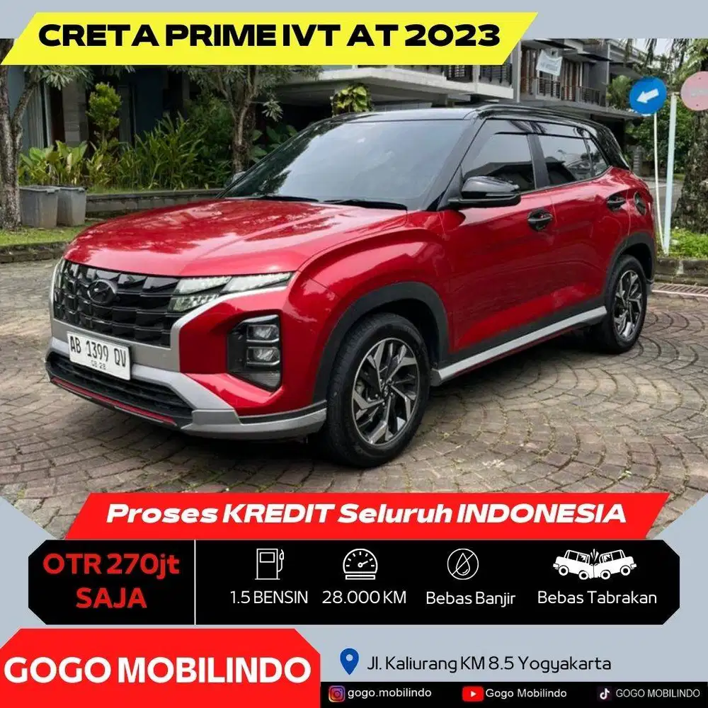 Hyundai Creta Prime IVT Matic 2023 AB Tgn1 DP Minim Kredit Murah