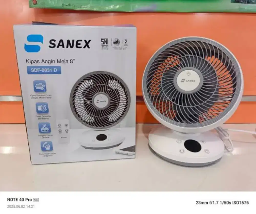 Kipas Angin Sanex SDF-0831D With Remote Control Model Mesin Pesawat
