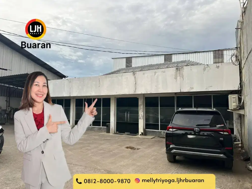 Dijual Gudang dan Kantor Lokasi Ramai Komersil di Jalan Bintara Jaya Bekasi Barat