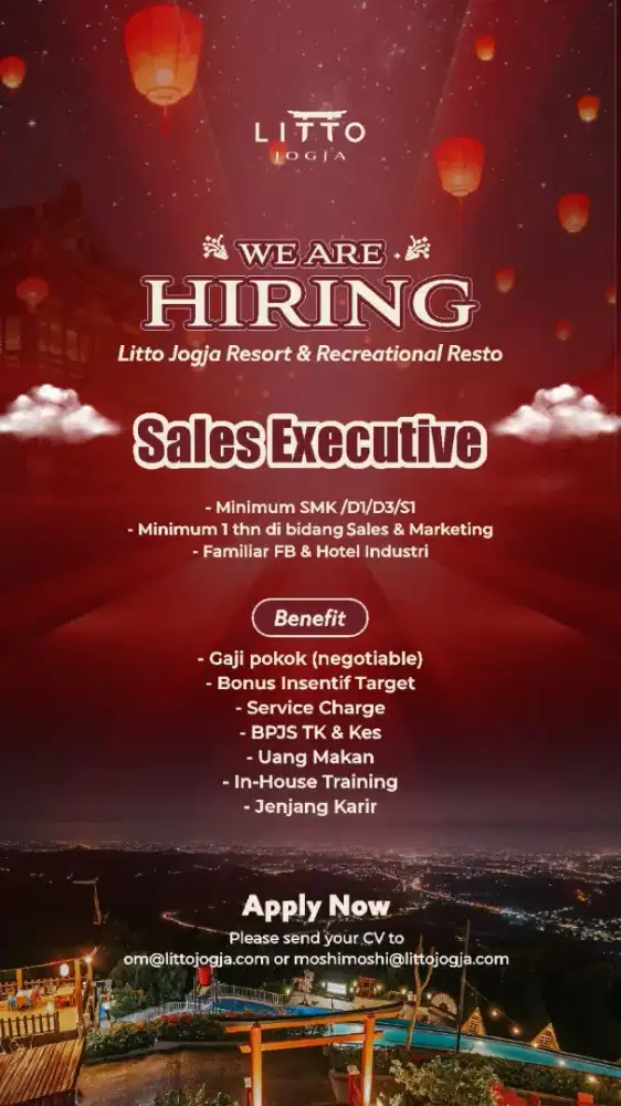 Dicari segera Sales Executive
