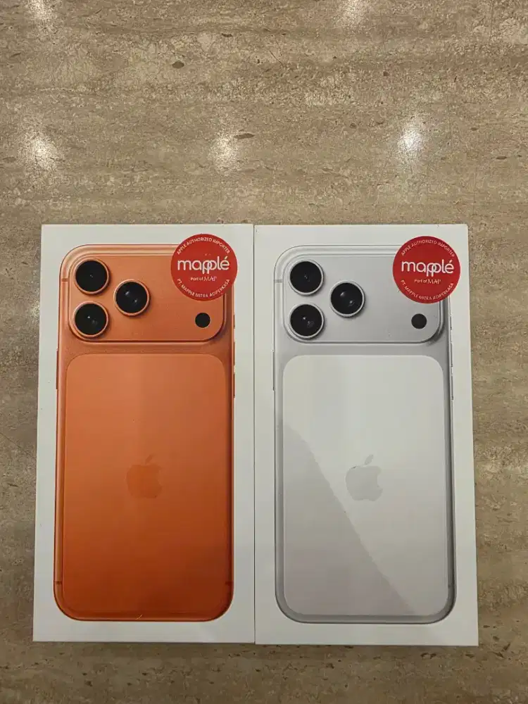 Iphone 17 ProMax 256 New Silver dan Orange