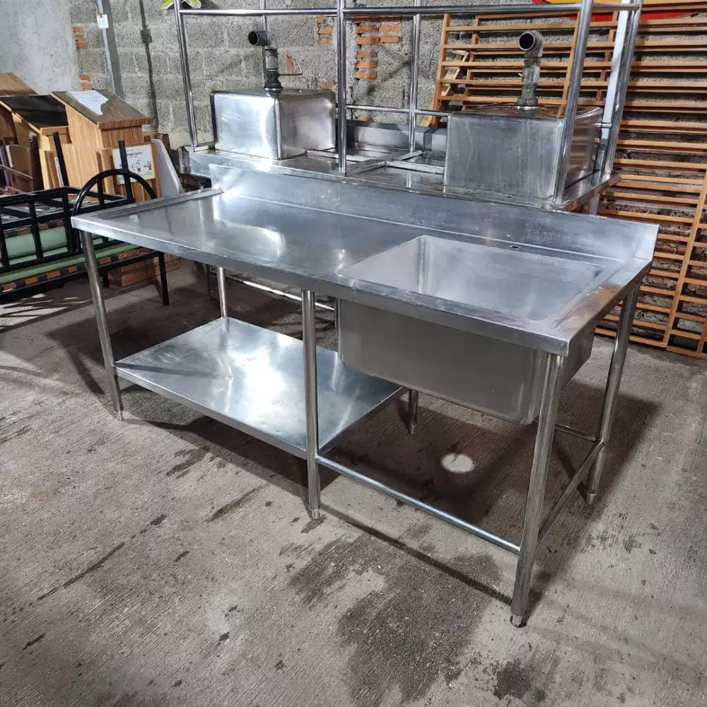 Single Sink Stainless 183cm ex Cafe ex Resto