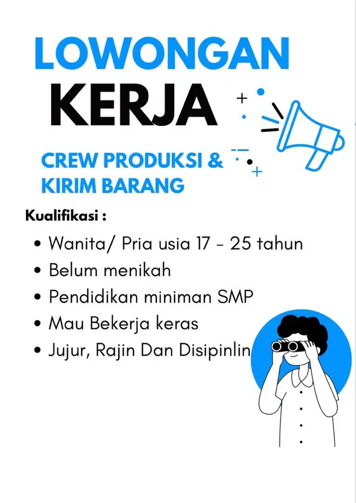 Dibutuhkan Segera Karyawan Penempatan Bekasi