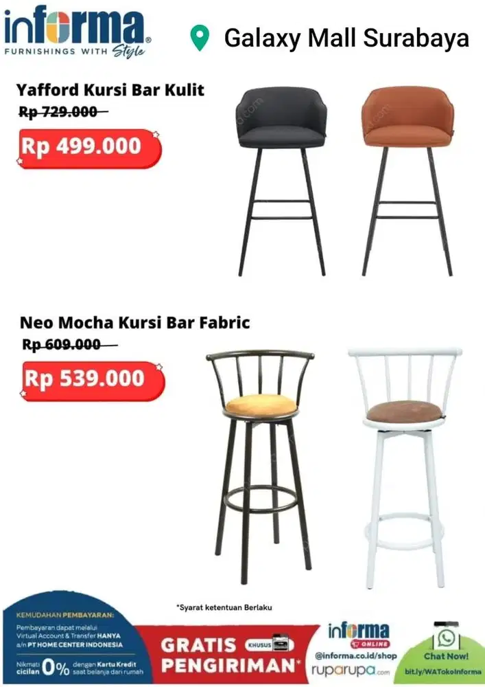 Kursi bar kulit