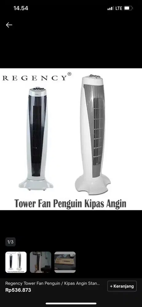 Kipas Angin Regency Standing Pinguin