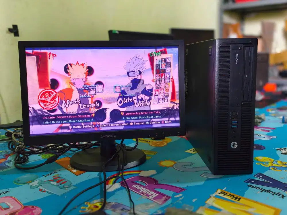 sepaket mini PC HP full game dan desin grafis GTA V pes 2021