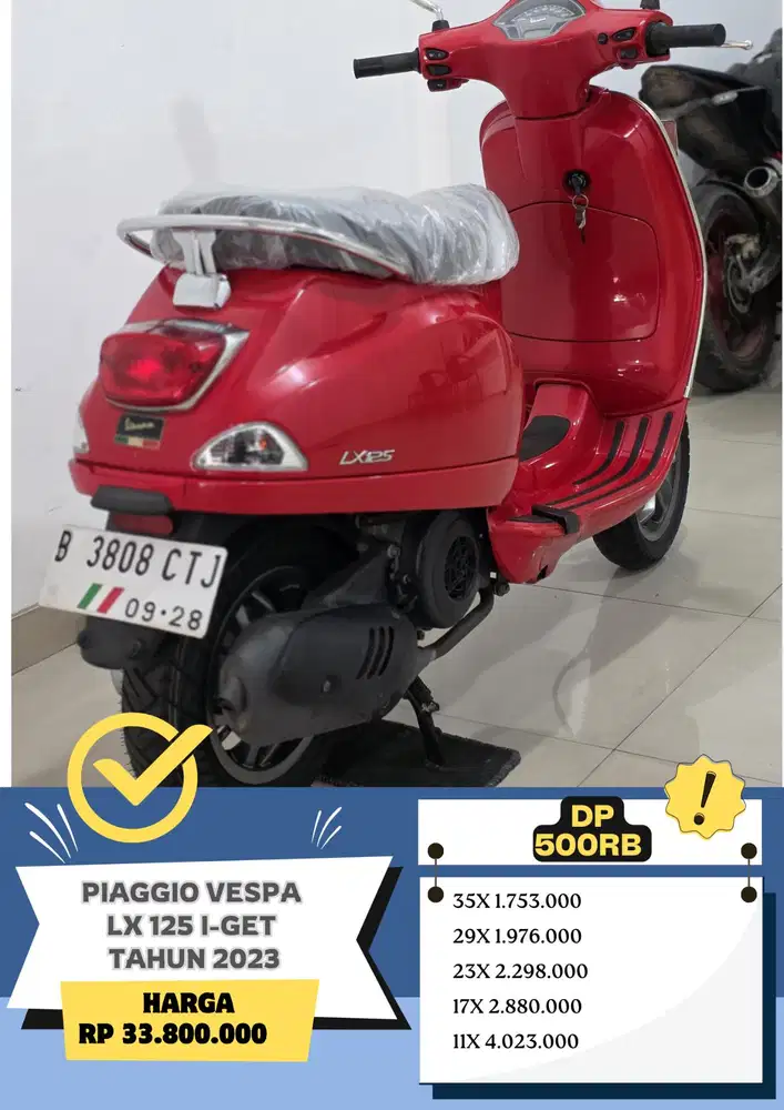 KM 6RB Vespa LX 125 I-GET Tahun 2023 Siap Pakai