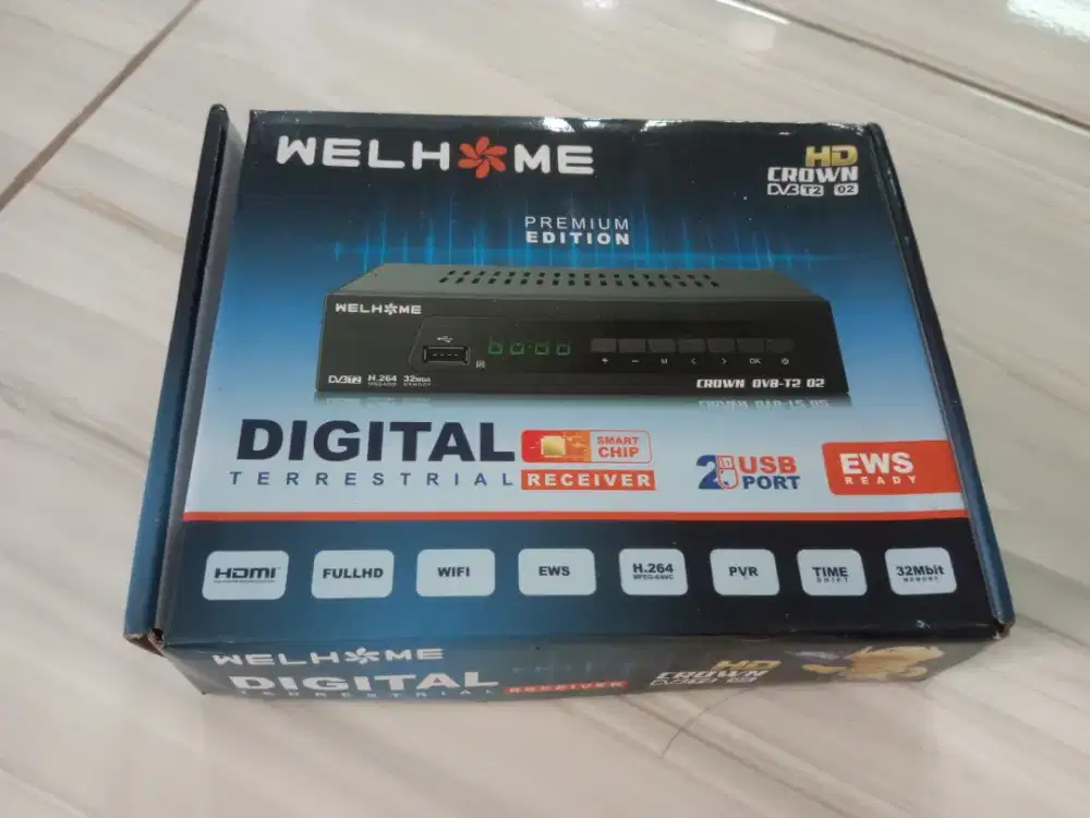 Settopbox STB WELLHOME masih baru 90%
