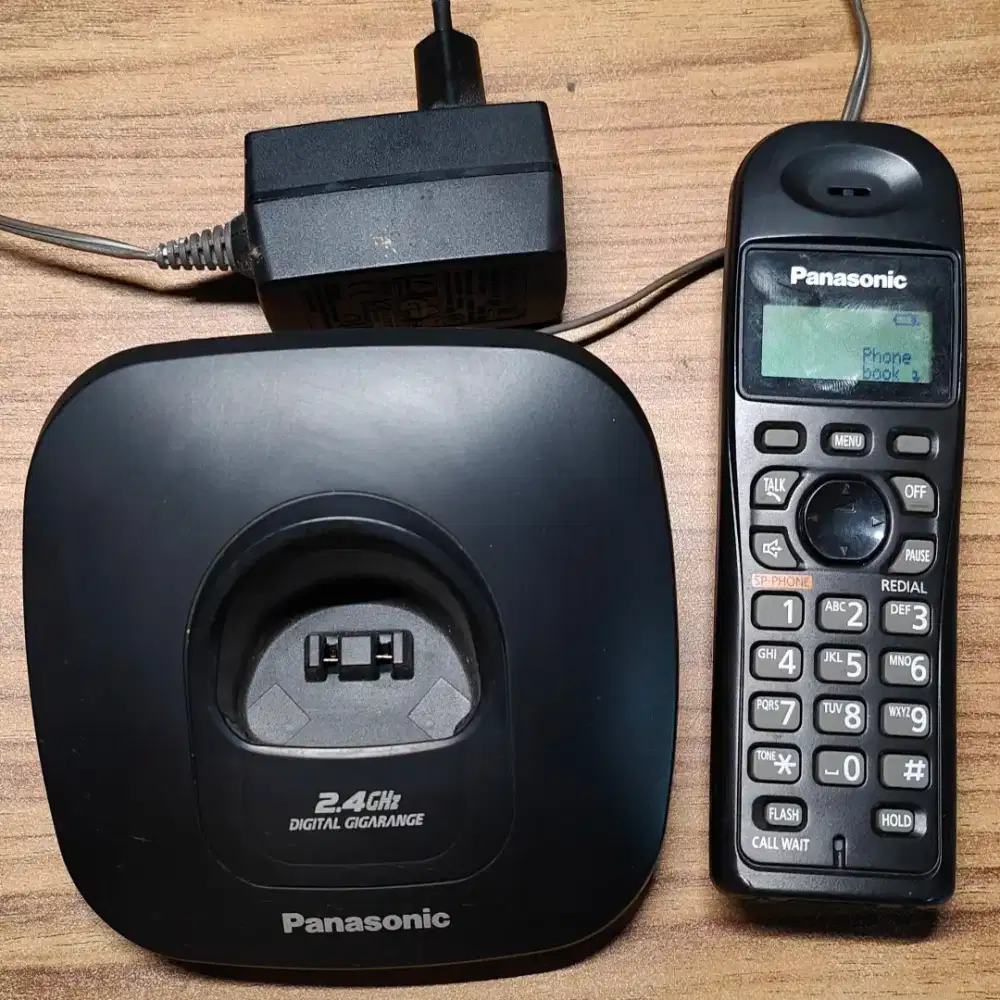 Telepon rumah panasonic cordless KX TG3611 mulus murah meriah