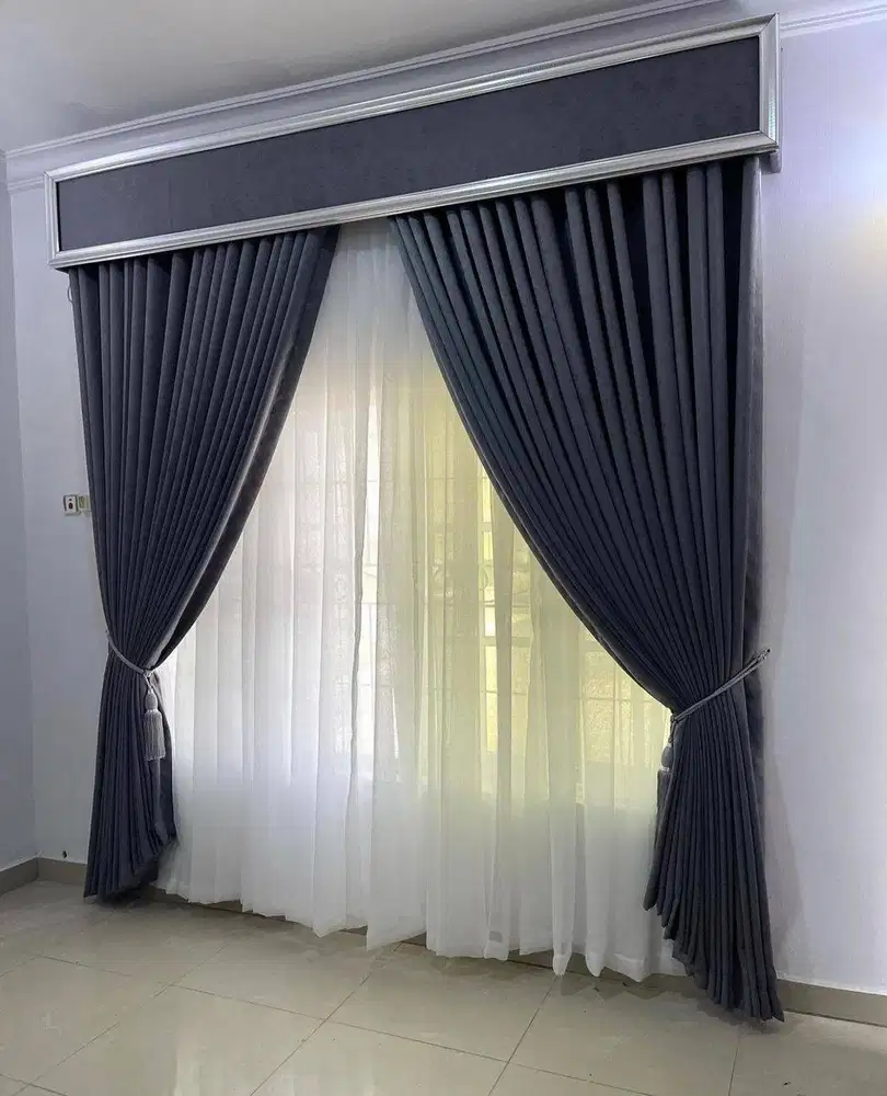 Pesan Gorden Blackout Pasang Sekat Klinik Hordeng Pintu Gordyn Vitrase