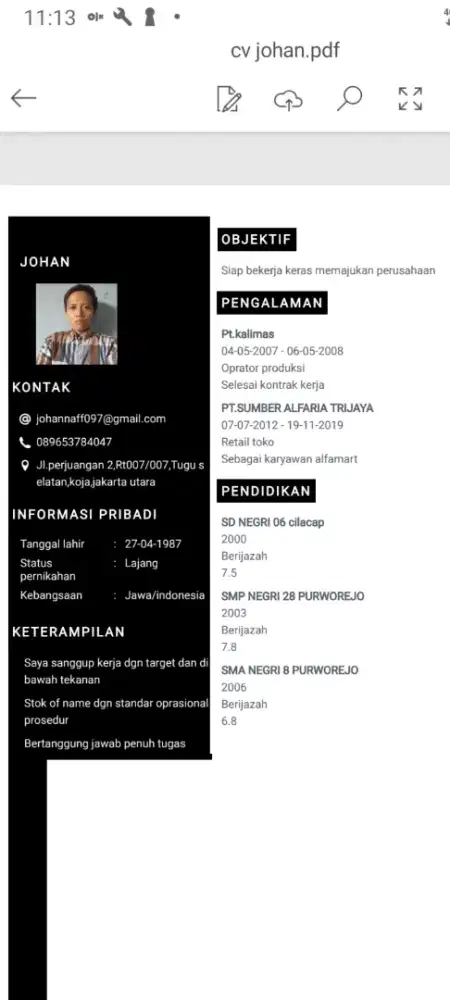 Butuh kerjaa buat menjelang lebaran