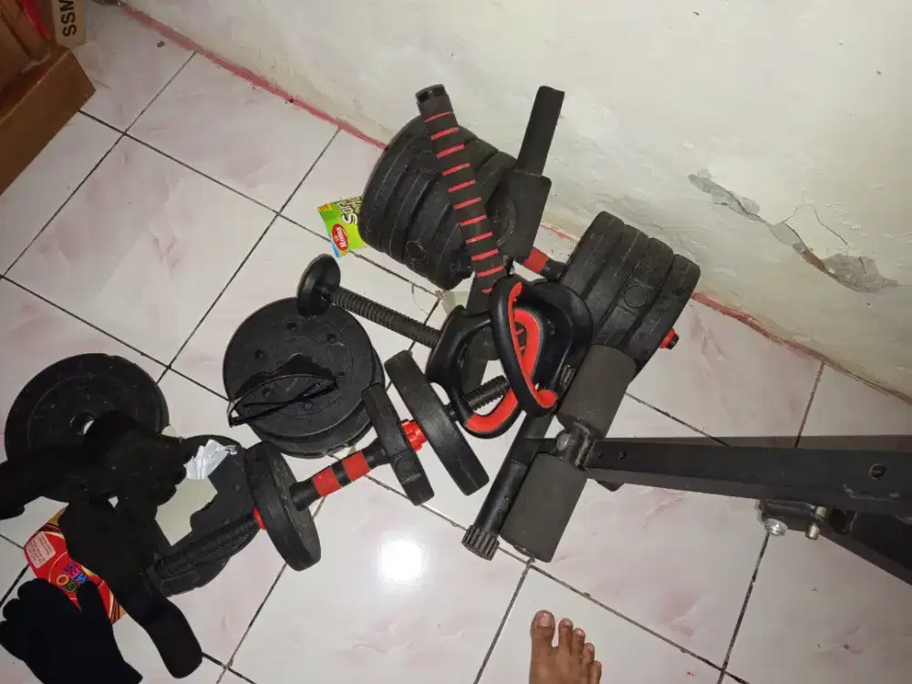 Dumbel kebugaran  Peralatan kebugaran 20kgx2