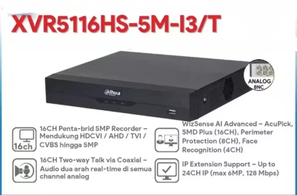 DVR DAHUA XVR5116HS-I3/T