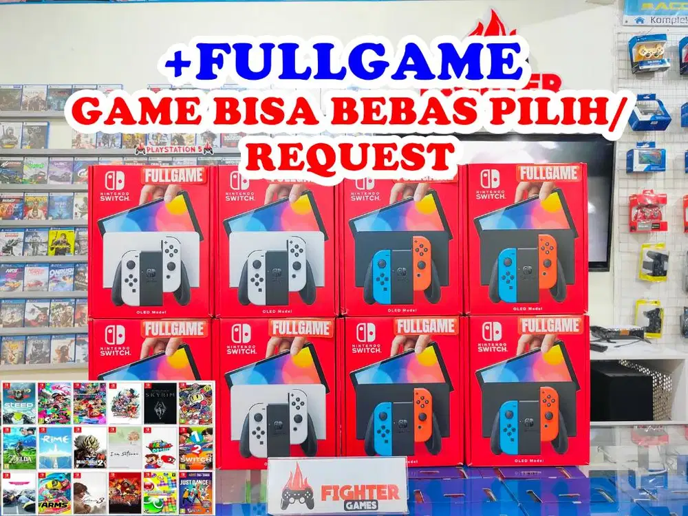 [BARU] Nintendo Switch +FULLGAME OLED V2 Lite Nitendo Switch2 NS2 NS 2