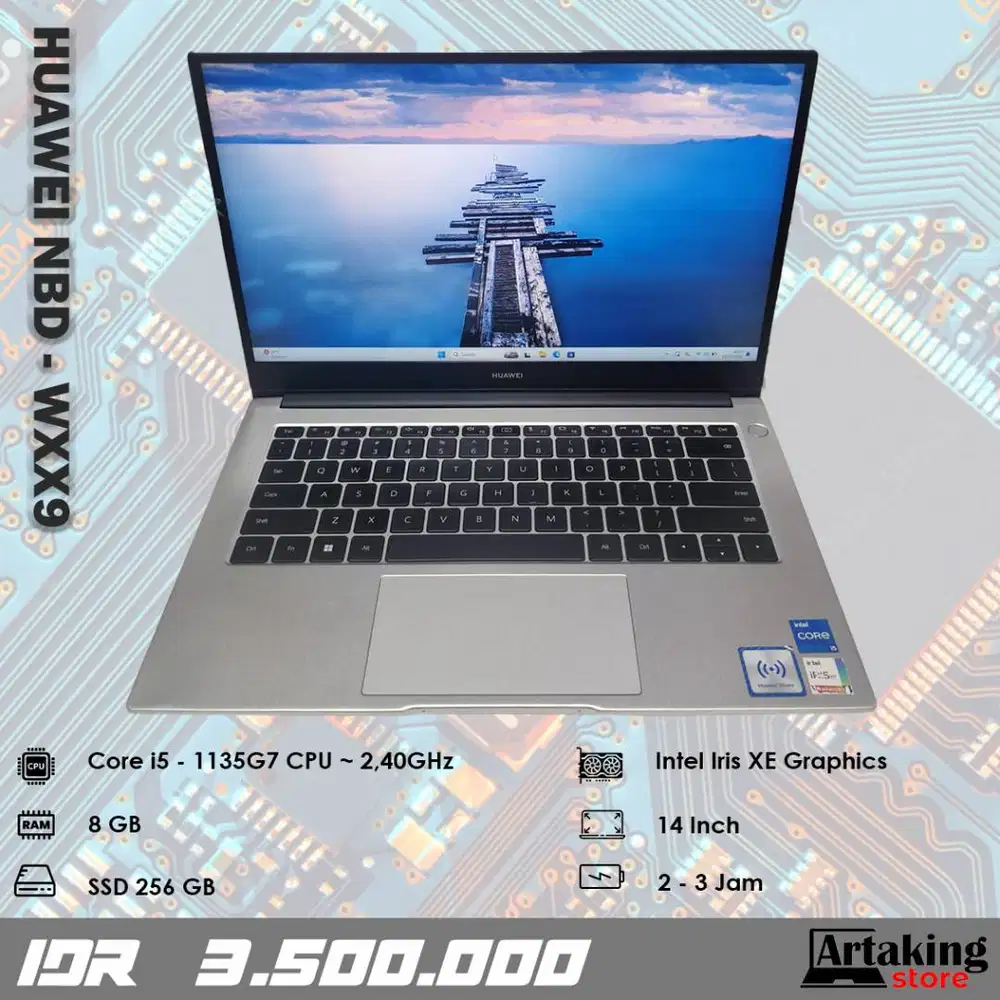 Huawei NBD - WXX9 - Core i5 - Gen 11 th - Ram 8 GB - SSD 256 GB