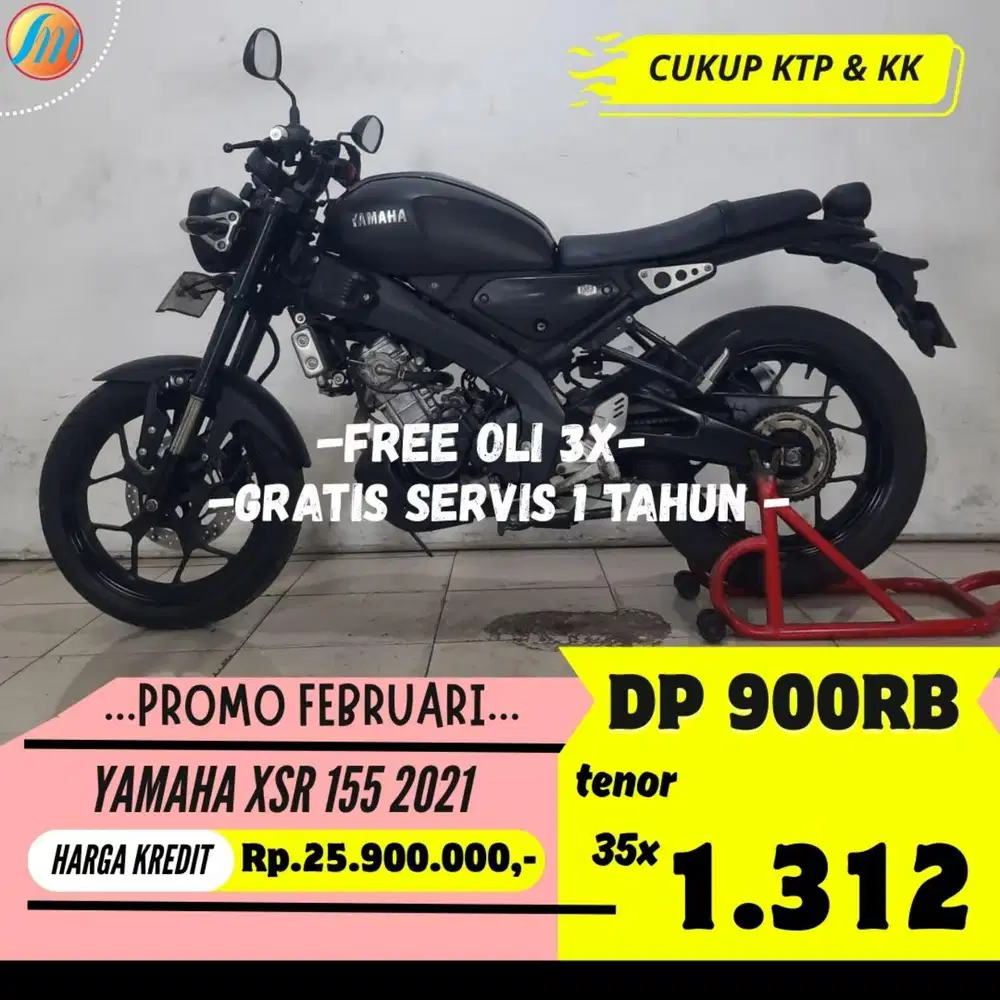 YAMAHA XSR 155 2021 DP CUKUP 900RIBU ANGSURAN SANGAT TERJANGKAU KTP KK