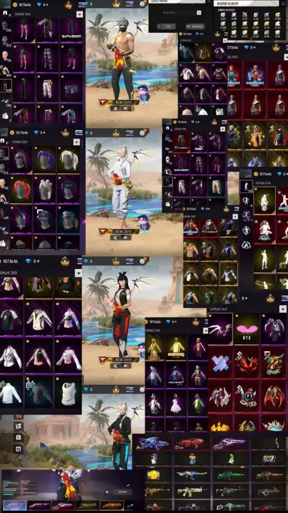 READY STOCK JB GAME AKUN FREE FIRE TERJAMIN TERPERCAYA DAN AMANAH