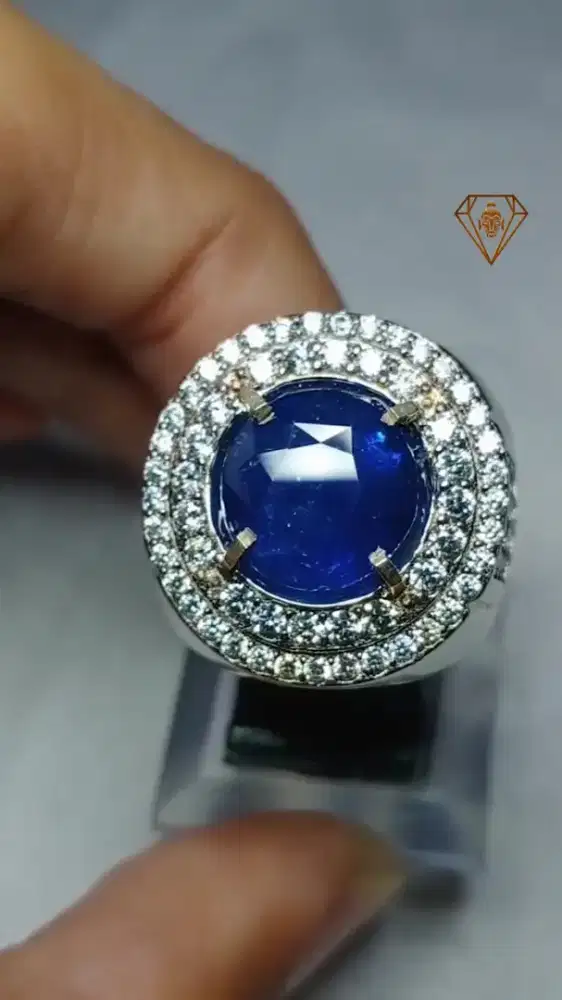 Cincin Permata Blue Sapphire