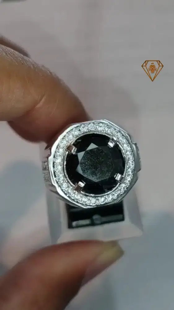 Cincin Permata Berlian Hitam Black Diamond