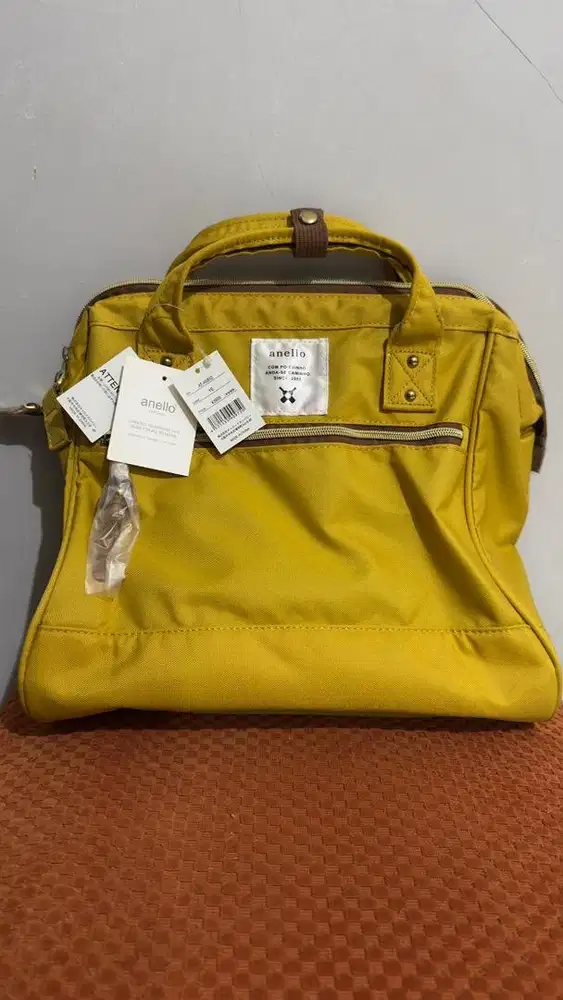 Tas Anello Bag Boston 2way canvas yellow