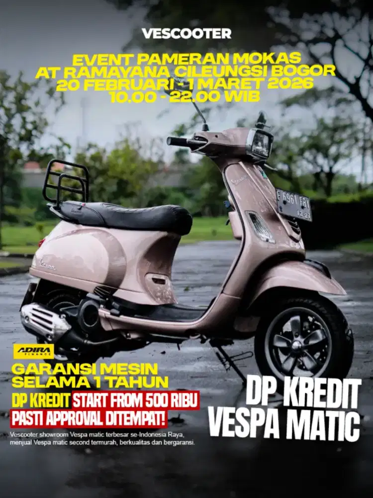 PIAGGIO VESPA S 125 IGET TAHUN 2017 MURAH BERGARANSI