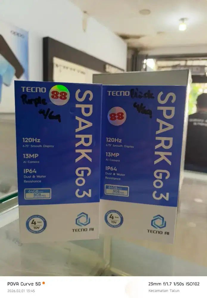 New Tecno Spark Go 3 4/64GB (Resmi)