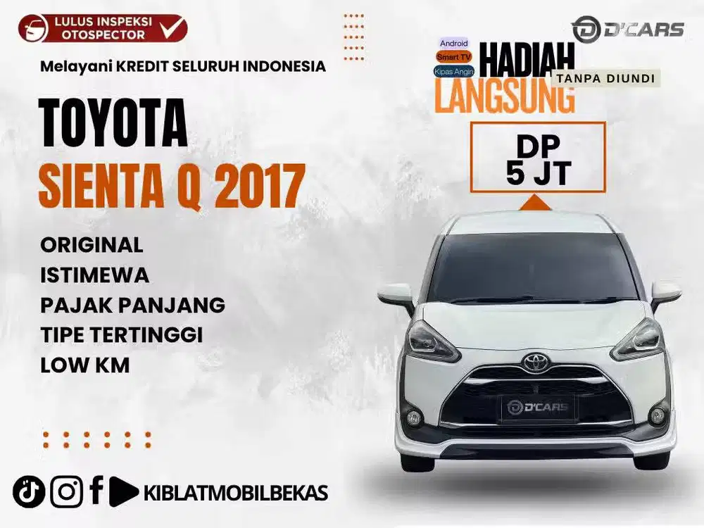 TOYOTA SIENTA Q MATIC 2017 LOW KM RECORD