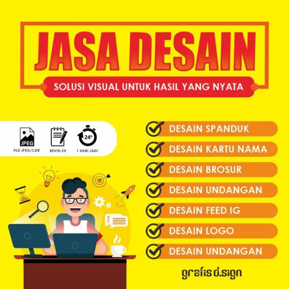 JASA DESAIN BANER, BROSUR, LOGO, FEED IG, KARTU NAMA