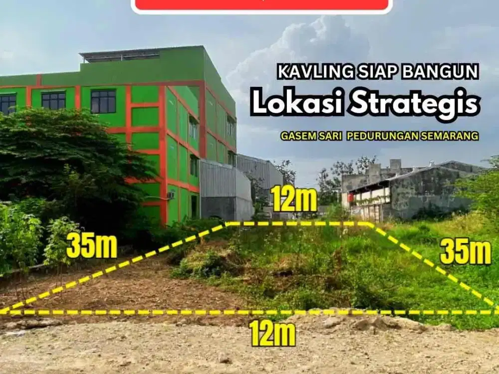 TANAH MURAH 420m2 SHM DEKAT ANEKA JAYA WOLTERMONGINSIDI PEDURUNGAN SEMARANG