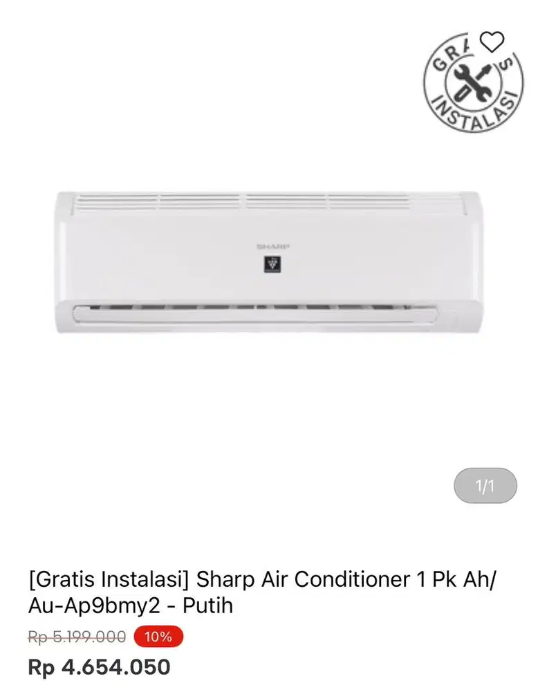 AC SHARP 1pk plasmacluster