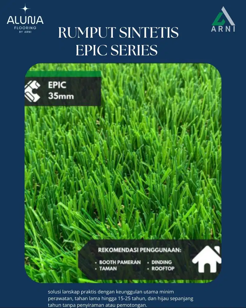 rumput sintetis, rumput outdoor dan indoor, rumput sintetis serbaguna,