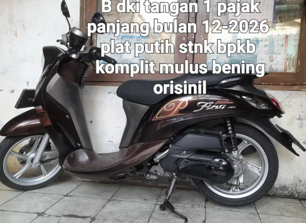Yamaha Fino f1 2017 blue core 125 cw asli coklat B dki Tangan1 pjk pjg