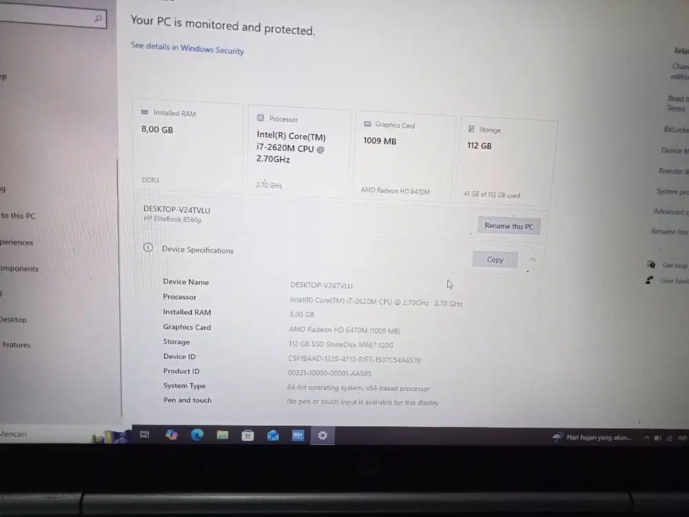 HP EliteBook 8560p core i7