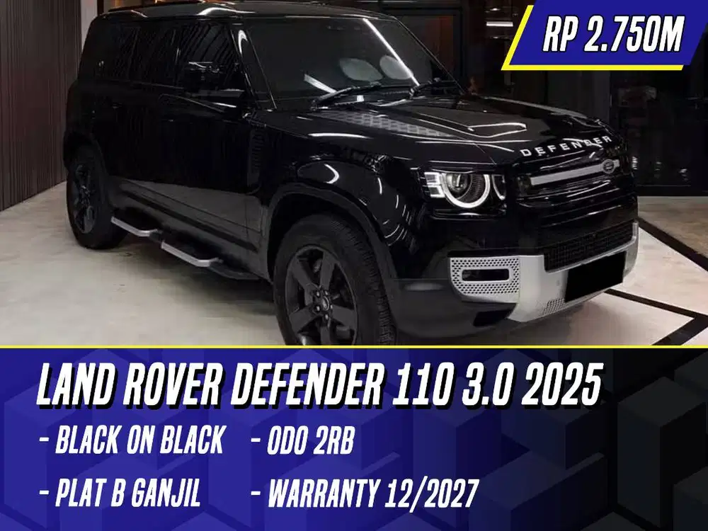 Land Rover Defender 110 3.0 S P400 2025 NIK 2023 Black Hitam 400PS