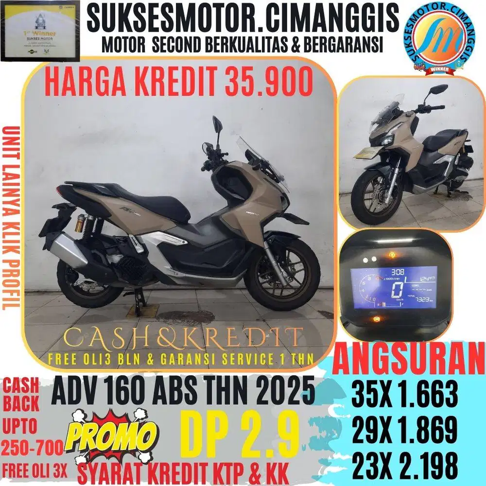 DP 2.9 ADV 160 ABS PROMOTERMURAH CASGHBACK UPTO700RIBU FREE OLI 3X