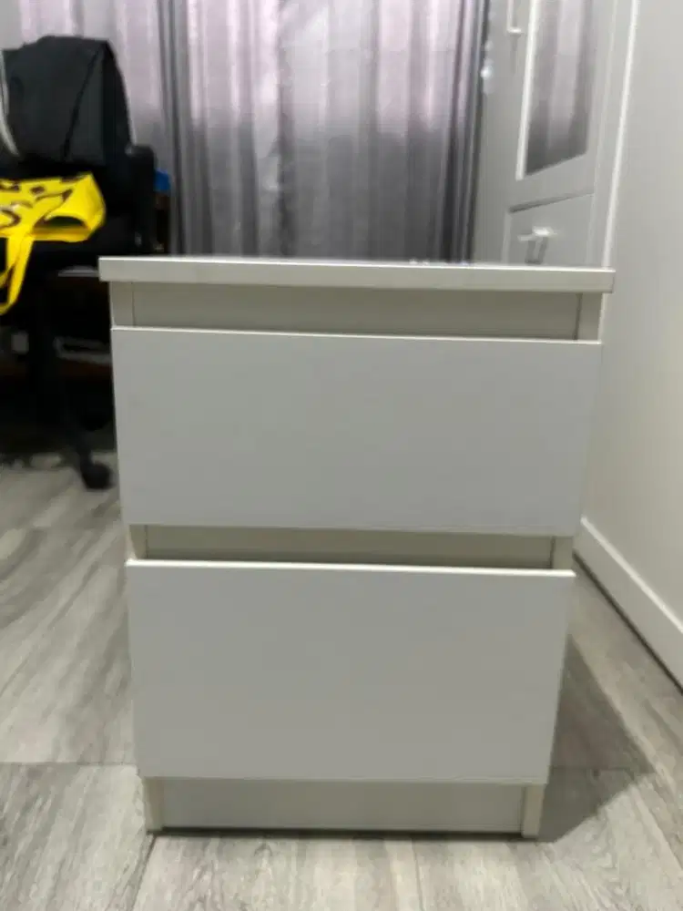 IKEA MALM Lemari Laci 2 susun Minimalis - PUTIH