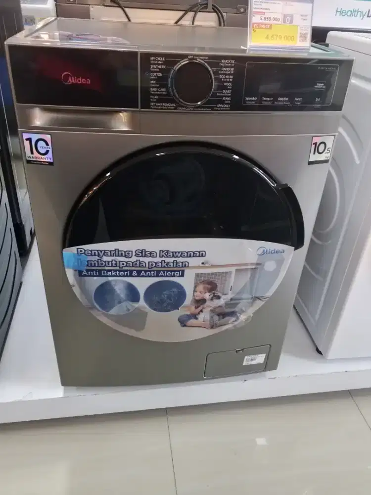 Mesin Cuci Midea Front Loading – Cicilan 0%