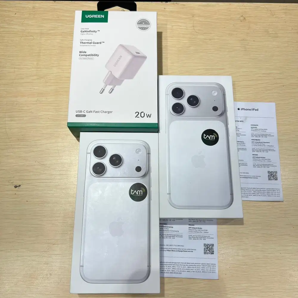 iphone 17 pro 256gb silver new  resmi ibox free adapter