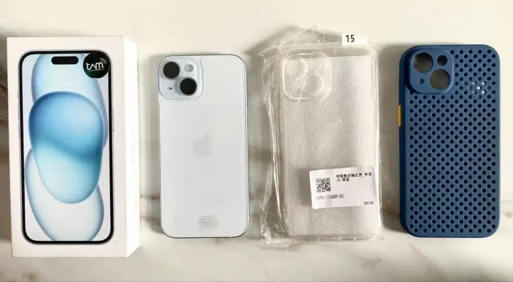 IPHONE 15 128 GB BIRU IBOX BH 100 CC 68 MWULUS GARANSI ON PANJANG