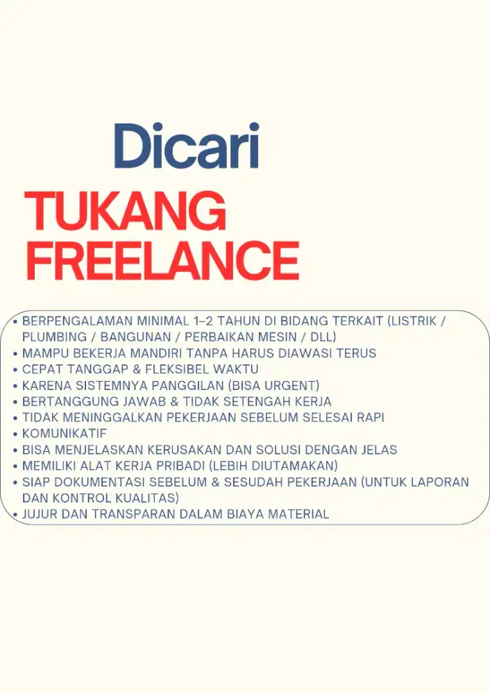 TUKANG FREELANCE